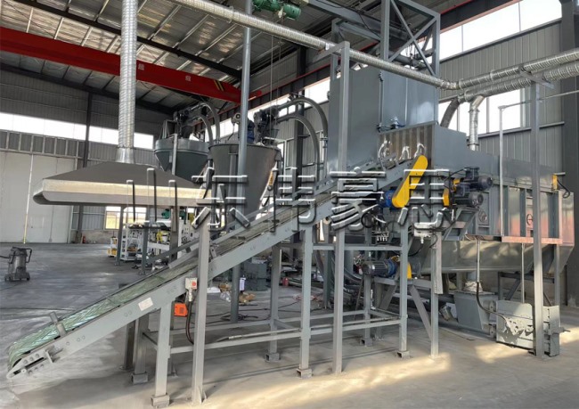 袋裝石墨自動(dòng)拆包機(jī)，河南自動(dòng)破袋投料站