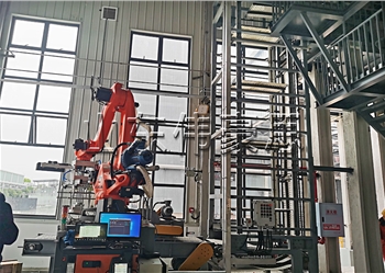 化肥全自動(dòng)拆垛機(jī)+垂直提升機(jī)設(shè)備 