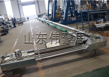 乙酰苯胺管鏈?zhǔn)捷斔蜋C(jī)，管鏈輸送設(shè)備加工現(xiàn)場(chǎng)