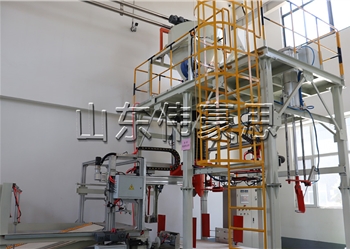 石膏粉智能噸包包裝秤，全自動噸包機(jī)案例現(xiàn)場